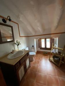a bathroom with a sink and a toilet at Acogedora casa rural en Olvera ,La Morada in Olvera