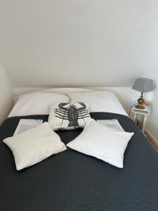 Postel nebo postele na pokoji v ubytování Hummerstübchen Morsum