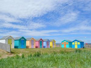 アンブルにあるIsland Viewの田地の色彩豊かな浜小屋