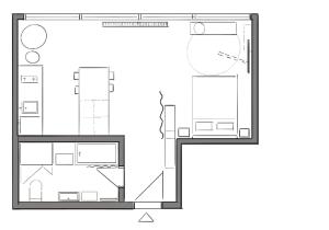Půdorys ubytování Cosy apartment