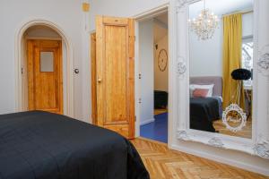 Postel nebo postele na pokoji v ubytování Apartment Peegel in city center free parking
