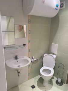 a bathroom with a toilet and a sink at Midia Grand Resort, Aheloy in Aheloy