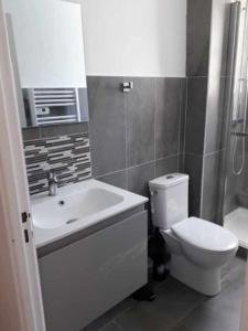 Kúpeľňa v ubytovaní Logement tout neuf avec piscine et bord de mer