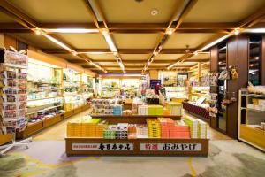 a store filled with lots of products in a store at Kasuga Hotel in Nara