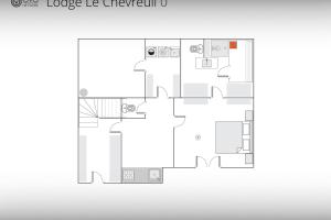 rysunek planu piętra domu w obiekcie Lodge le Chevreuil - OVO Network w mieście Le Grand-Bornand