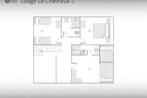 rysunek planu piętra domu w obiekcie Lodge le Chevreuil - OVO Network w mieście Le Grand-Bornand