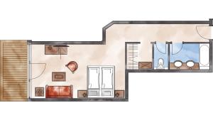 The floor plan of Adler Inn Tyrol Mountain Resort SUPERIOR