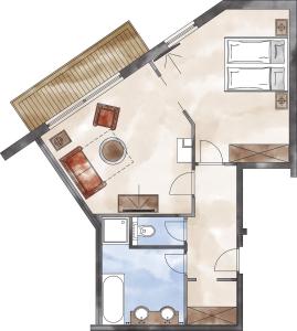 The floor plan of Adler Inn Tyrol Mountain Resort SUPERIOR