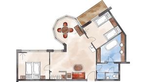 The floor plan of Adler Inn Tyrol Mountain Resort SUPERIOR