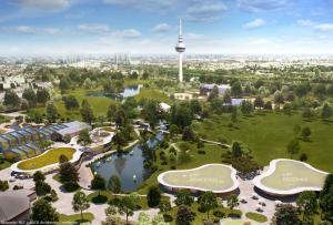 Letecký snímek ubytování Dorint Kongresshotel Mannheim