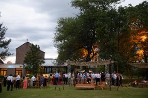 a group of people standing around in a park at Finca Las Margaritas in Chicoana +87 photos