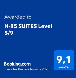 Certifikát, ocenenie alebo iný dokument vystavený v ubytovaní H-85 SUITES Level 5/9