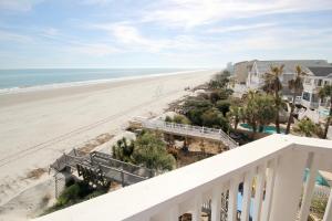 a view of the beach from the balcony of a condo at Lighthouse II Unit 6 in Myrtle Beach
