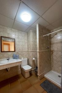 Et badeværelse på Cómodo apartamento en Archena