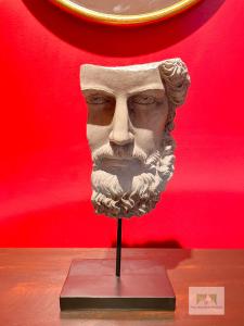 a bust of a man with a beard on a stand at Palisades Peaks Luxury Apartments in Lekki