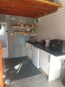 Köök või kööginurk majutusasutuses Sallys Cabin