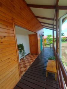 Uma varanda ou terraço em Hostal Makohe Rapa Nui