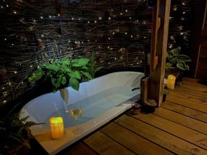 Gallery image of Dôl Swynol Glamping Luxury cabin with outdoor bath in Aberystwyth