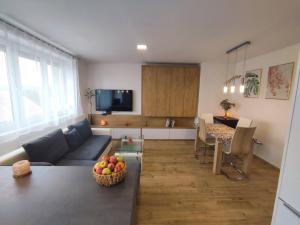 TV a/nebo společenská místnost v ubytování Apartmán Pod zámkem