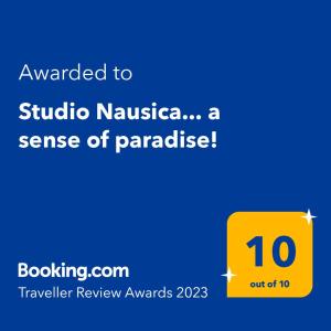 Studio Nausica... a sense of paradise! tanúsítványa, márkajelzése vagy díja