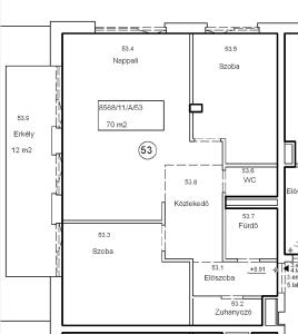 Půdorys ubytování LakeView Apartment 305 Beachfront