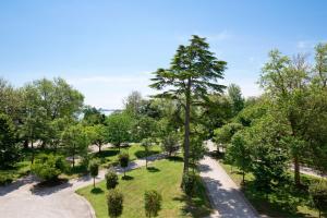 uma vista aérea de um parque com uma árvore em JW Marriott Venice Resort & Spa em Veneza