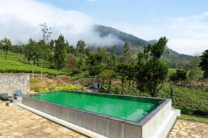 Ein allgemeiner Bergblick oder ein Berglick von des Hostels aus