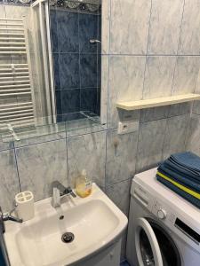 Koupelna v ubytování Apartmán Strážný