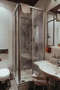 Koupelna v ubytování Boutique Hotel Rothenburger Hof