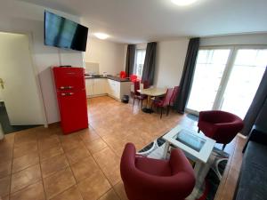 Kuchyň nebo kuchyňský kout v ubytování Moderne Apartments im Ferienpark auf Rügen