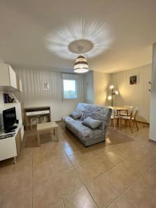 a living room with a couch and a table at Superbe appartement - DABNB in Limoges