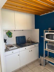 Cuisine ou kitchenette dans l'établissement Joli appartement mezzanine avec parking et wifi La Roquille