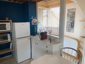 Cuisine ou kitchenette dans l'établissement Joli appartement mezzanine avec parking et wifi La Roquille