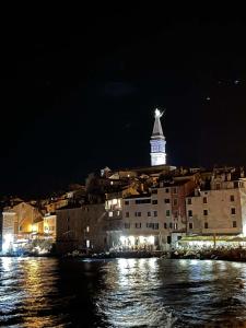 Nespecifikovaný výhled na destinaci Rovinj nebo výhled na město při pohledu z apartmánu