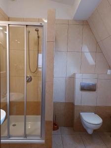 Koupelna v ubytování Motel Delfin **