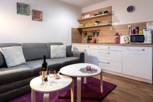 Kuchyň nebo kuchyňský kout v ubytování NISA Apartments