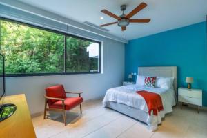 Postel nebo postele na pokoji v ubytování Apartamento en Punta de Mita, Nayarit Mexico frente a la Playa