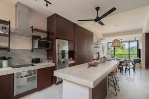 Køkken eller tekøkken på Apartamento Vacacional Tulum Quintana Roo Mexico
