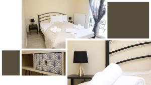 Ένα ή περισσότερα κρεβάτια σε δωμάτιο στο Eltha Apartment