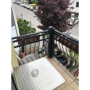 Rõdu või terrass majutusasutuses Hotel Balaton Fonyód