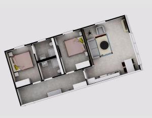 Půdorys ubytování Haus Strandläufer Apartment 1 6 DeichLounge