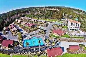 an aerial view of a resort with a building at Jeju I've Hotel & Resort in Seogwipo