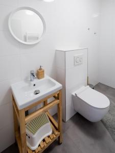Koupelna v ubytování Hostel Zahrada Mikulov