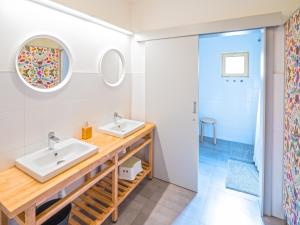 Koupelna v ubytování Hostel Zahrada Mikulov