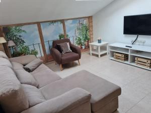 A television and/or entertainment centre at VTZ El Balcón de Rey Alfonso V