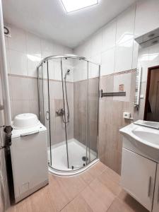 Koupelna v ubytování Williams Apartments Prague