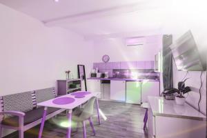 Dapur atau dapur kecil di Gîte du stade Le Studio cour parking et piscine partagee +7 gambar