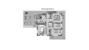 a floor plan of the ninth floor of a house at GOING TRIPLE A apartments NORTH in Going