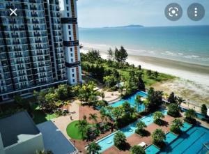 a view of the beach from the apartment at Timurbay Seafront Residences by Nature Home in Kuantan