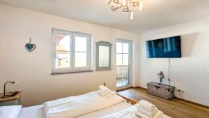 Postel nebo postele na pokoji v ubytování Ferienwohnung Landliebe